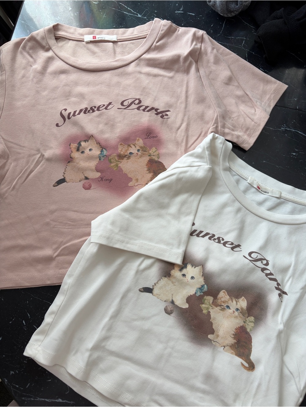Small Pets Graphic Tee - Pink and Cream